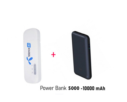 Комплект для интернета Huawei E8372  + павербанк 5000 - 10000 mAh 