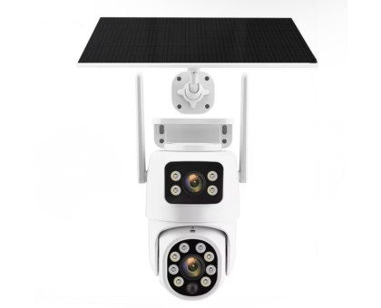 Wi-Fi уличная поворотная камера с солнечной панелью Tuya 4MP+4MP FC-Q02