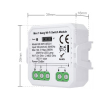 Умный выключатель (реле) 1-канальный Tuya Wi..