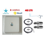 Комплект Антенна Mimo 15 дБи + 2 кабеля 10м RG58U с коннекторами + 2 адаптера SMA + кронштейн