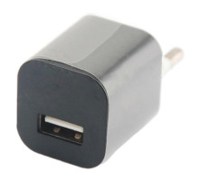  Мережевий зарядний пристрій 1USB 1A Black..